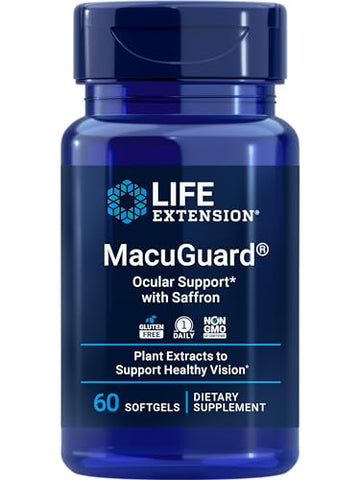 Life Extension MacuGuard Ocular Support with Saffron – Eye Health Supp Life Extension