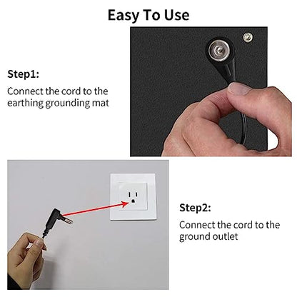 EOHELGRO Grounding Mat Kit, Grounding Mats with 15 Foot Cord, Foot Pad/Computer Mouse Mat
