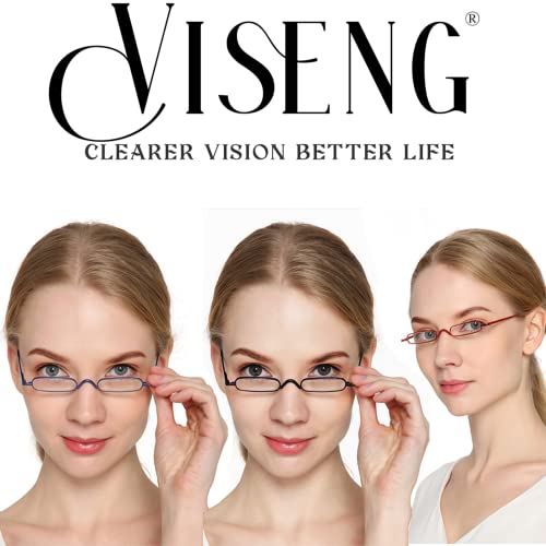 Viseng 2 Pairs Slim Pocket-Sized Metal Reading Glasses: Your Stylish Travel Companion