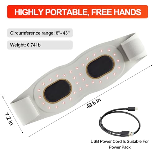 Red Light Therapy Belt Vibrating for Muscle Recovery and Pain Relief DYUF