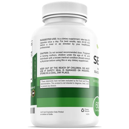 healblend Organic Irish Moss, Bladderwrack, Burdock, & BioPerine - 1405mg with Black Pepper