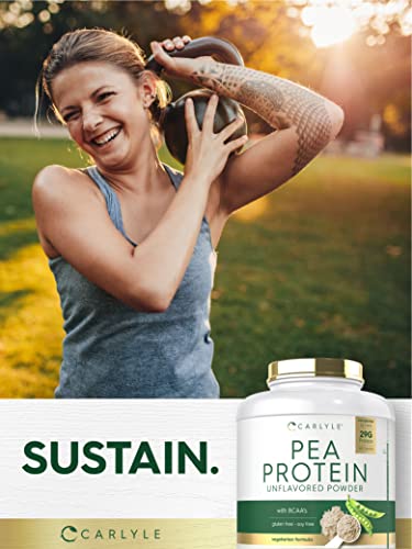 Carlyle Pea Protein Powder with BCAA'S 7lb | Unflavored | 29G Protein | Non-GMO, Gluten Carlyle