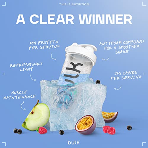 Bulk Clear Whey All in One, Protein Powder Shake, Blue Raspberry, 500 g Bulk