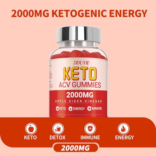 DDUYIE Keto ACV Gummies Advanced Weight Loss | 2000mg Low Carb Apple Cider Vinegar DDUYIE