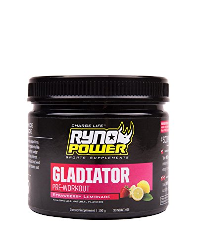 Gladiator Pre Workout - Non GMO / Gluten Free / Natural Flavor - Dual Stage Energy Booster