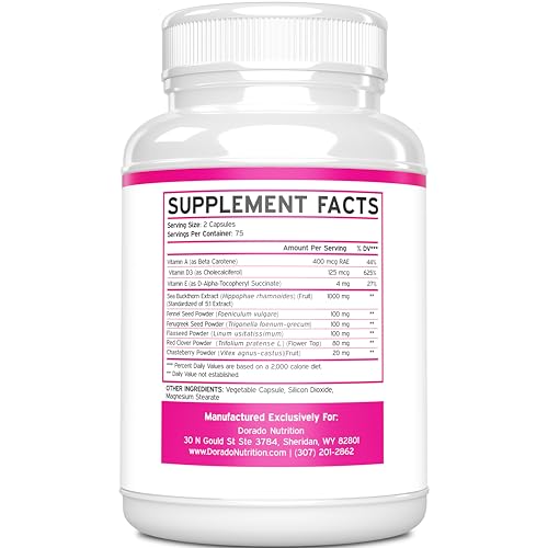 Vaginal Moisturizer & Vaginal Dryness Supplement (150 Capsules) Support Vaginal Wetness & Health DORADO NUTRITION