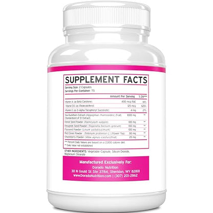 Vaginal Moisturizer & Vaginal Dryness Supplement (150 Capsules) Support Vaginal Wetness & Health