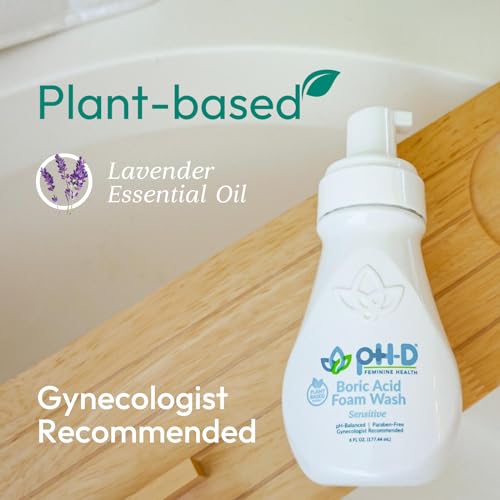 pH-D Feminine Health - Boric Acid Foam Wash - pH-Balanced, Paraben-Free, and Plant-based pH-D Feminine Health Support