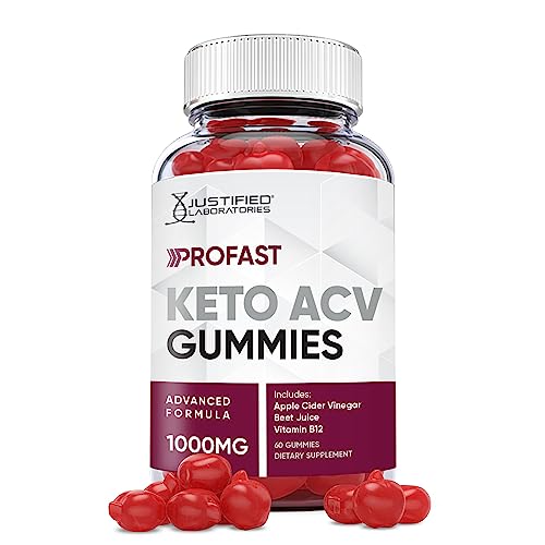 Justified Laboratories ProFast Keto ACV Gummies 1000MG Pro Fast Vegan Non GMO 