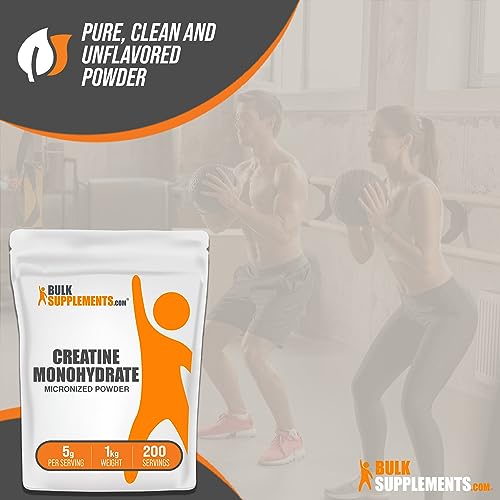 BulkSupplements Micronized Creatine Monohydrate Powder (1 kilogram) BULKSUPPLEMENTS.COM