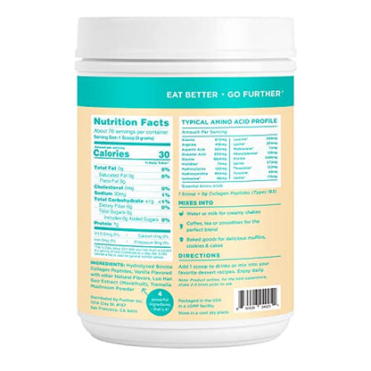 Further Food Best Collagen Peptides Powder Vanilla Flavored Keto Grass-Fed Collagen