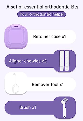 HEMILAB® Retainer Case, Slim Aligner Case with Vent Holes, Compatible with Invisalign
