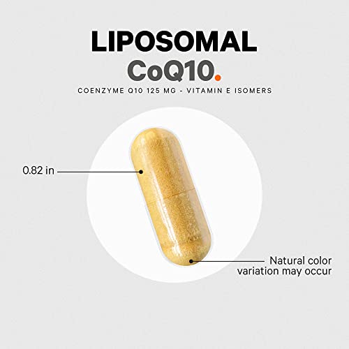 Codeage Liposomal CoQ10 Supplement - Vitamin E Isomers Tocopherols - 125mg Coenzy Codeage