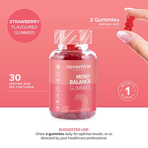 Novomins Meno-Balance Gummies – Menopause Support – Perimenopause and Post Menopause Novomins