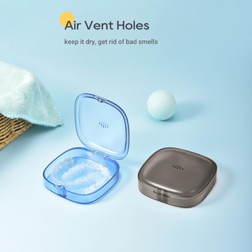 Slim Transparent Aligner Case with Magnetic Closure, Small Compact Retainer Holder Fits Maobuli
