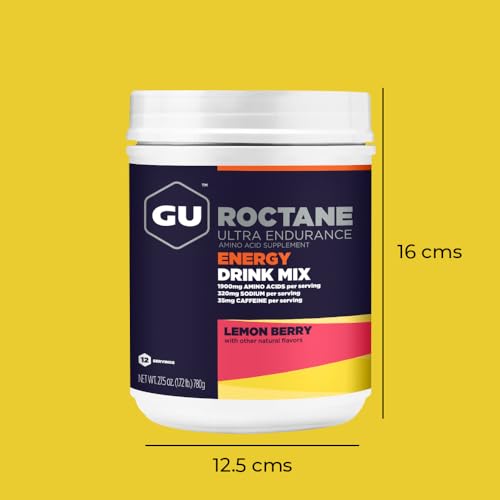 GU Energy Roctane Ultra Endurance Energy Drink Mix, Lemon Berry, 1.72 lb