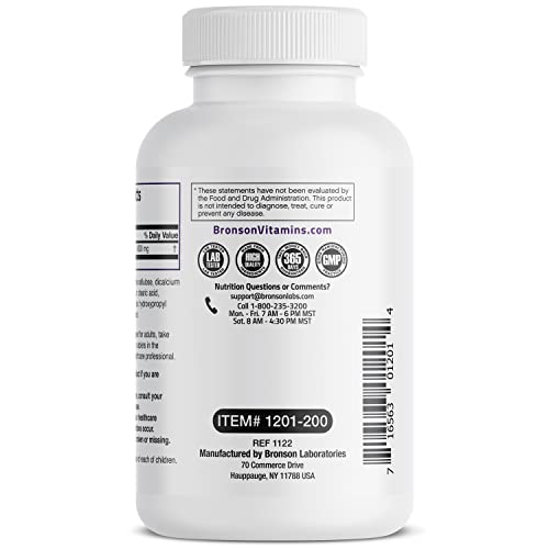 Bronson Apple Cider Vinegar 3000 MG per Serving Extra Strength - Non-GMO, 200 Vegetarian Bronson