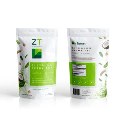 Dr. Zisman ZT Slimming - Matcha-Coconut Detox Blend, Weight Loss Tea with Antioxidant Effects