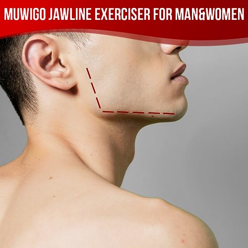 Jawline Exerciser for man&women, Jaw Exerciser, 3 Resistance Levels(6 pcs) Silicone Jawline MUWIGO