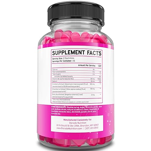 Hormonal Balance For Women & PMS Relief Gummies (90 Gummies) - Support Cramps DORADO NUTRITION