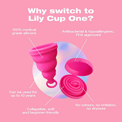 Intimina Lily Cup One - Collapsible Disposable Menstrual Cups for Beginners, Small Menstrual Cup