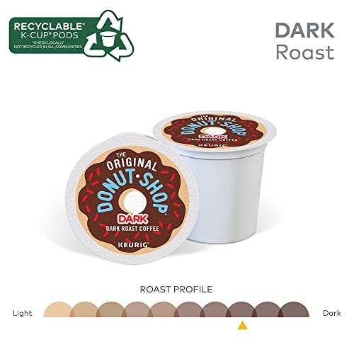 The Original Donut Shop Dark Coffee, Keurig Single-Serve K-Cup Pods, Dark Roast, 96 Ct