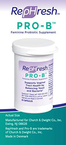 NEW RepHresh Pro-B Feminine Probiotic Supplement Non- Dairy Formula/Vegetarian Capsule, 28ct Rephresh