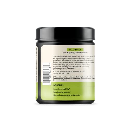 Healthy Gut Green Apple | 30-Servings with L-Glutamine, Zinc, Glucosamine, Slippery TERRA ORIGIN