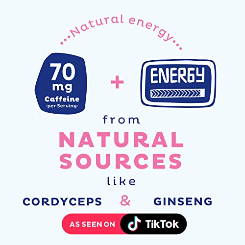 KOS USDA Organic Energizing Blue Spirulina Blend - 70 mg Organic Caffeine, B-Complex