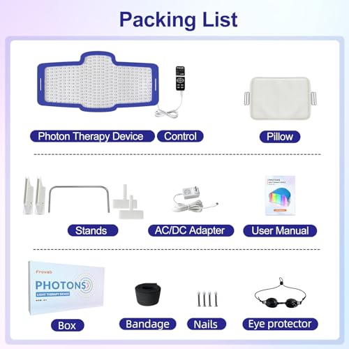 Frovab 7 in 1 Colors LED Light Therapy Mask, Red & Blue Face Mask Light Therapy, Portable & Flexiable Frovab