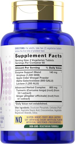 Carlyle Bloat & Gas Support for Men & Women | 120 Tablets | Extra Strength Pills | Supplement