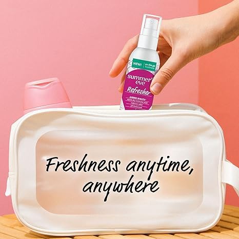 Summer's Eve Refresher Mist, Feminine Spray Reduces Odor, Amber Nights, Body Spray for Women Summer's Eve