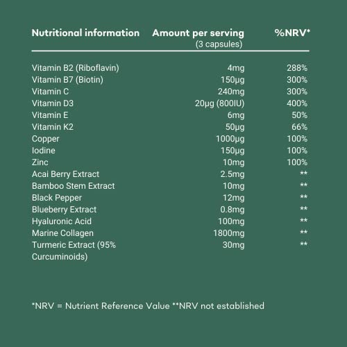 Ultimate Collagen Capsules Complex - High Strength 2500mg Supplement - 16 Nutrients for Healthy Joints Skin Hair Project Nutrition