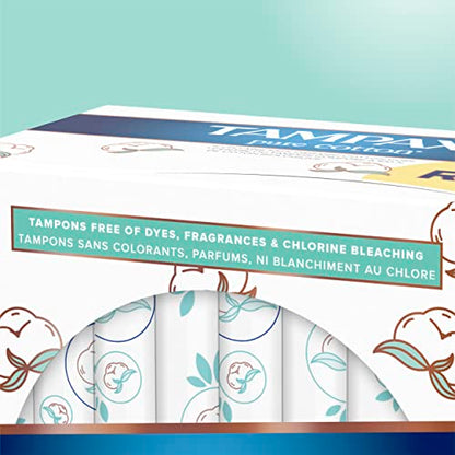 TAMPAX Pure 100% Organic Cotton Core Super Absorbency Tampons - 24 ct