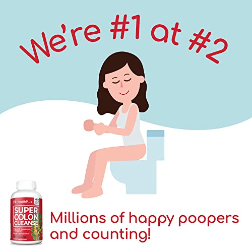 Health Plus Super Colon Cleanse Digestive Support | Constipation Relief to Reduce Bloating Health Plus