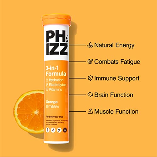 Phizz Electrolytes, Multivitamin & Hydration Tablets - 20 Effervescent Rehydration Electroly