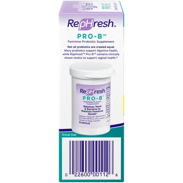 RepHresh Pro-B Probiotic Feminine Supplement - 30 ea (Pack of 2) Rephresh
