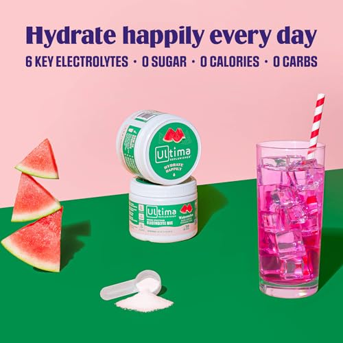 Ultima Replenisher Daily Electrolyte Drink Mix – Watermelon, 30 Servings – Hydration
