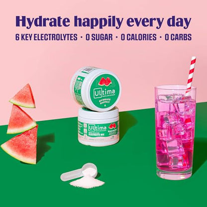 Ultima Replenisher Daily Electrolyte Drink Mix – Watermelon, 30 Servings – Hydration