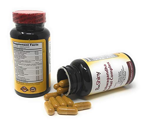 BeShiny Ashwagandha Complex with termeric Cinnamon Basil Leaf Supports a Healthy BeShiny