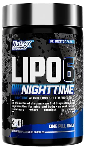 Nutrex Lipo 6 Nighttime Fat Burner | Melatonin Sleep Aid & Weight Loss Diet Pills