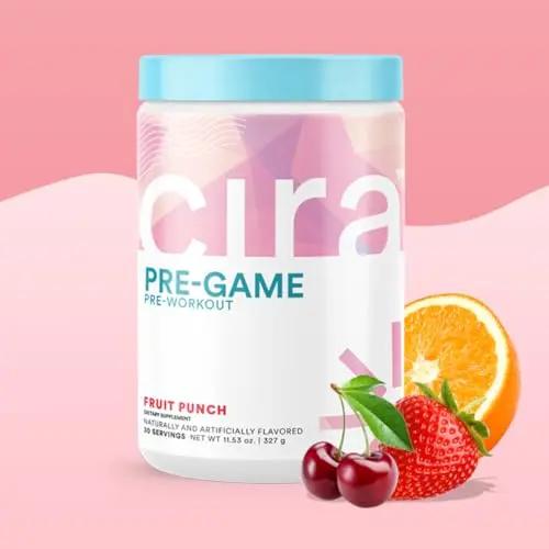 Cira Pre-Game Pre Workout Powder for Women - Preworkout Energy Supplement for Nitric Cira