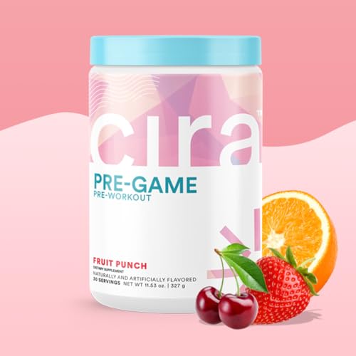 Cira Pre-Game Pre Workout Powder for Women - Preworkout Energy Supplement for Nitric