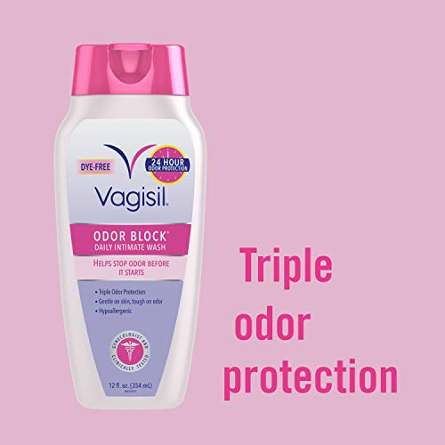 Vagisil Odor Block Multipack for Women, Daily Intimate wash, 20 Feminine Wipes, and Dry Wash Vagisil