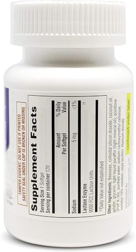 ValuMeds Fast Acting Dairy Relief Lactose Enzymes, 120 Softgels, Help Prevent Gas ValuMeds