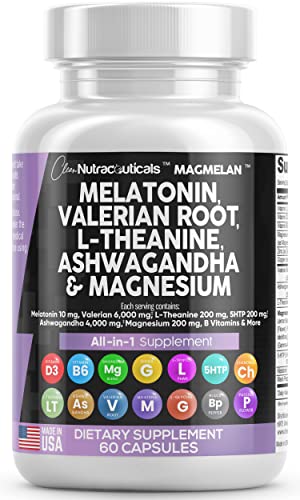 Melatonin 10mg Valerian Root 6000mg L Theanine 200mg Ashwagandha