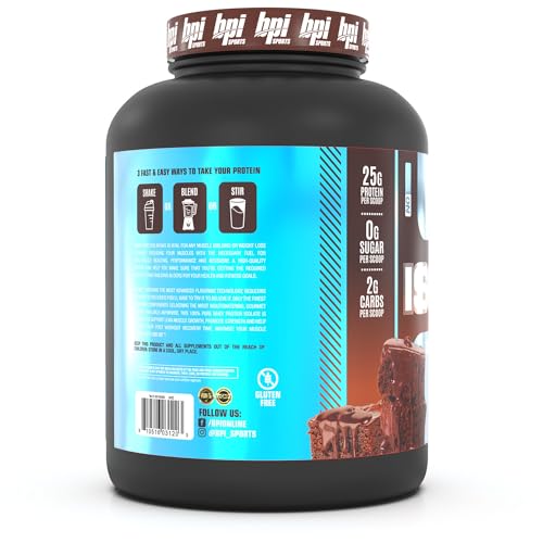 BPI Sports ISO HD Isolate Protein Chocolate Brownie - 69 Servings, 5.4 pounds BPI Sports