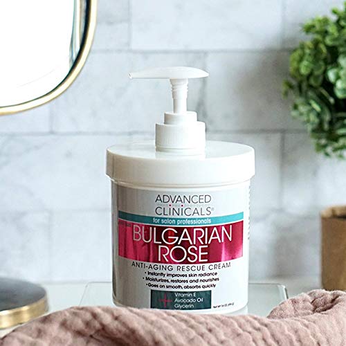 Advanced Clinicals Bulgarian Rose Anti Aging Vitamin E Moisturizer Body Lotion & Face 