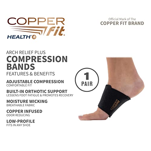 Copper Fit CFACBP Health Unisex Arch Relief Plus with Built-In Orthotic Copper Fit