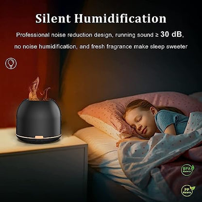 Flame-Light Aroma Diffuser,Ultrasonic Aromatherapy Diffuser with Auto-Off Function Timers